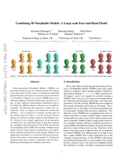 Combining 3D Morphable Models: A Large scale Face-and-Head Model