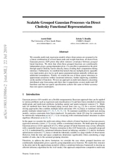 Scalable Grouped Gaussian Processes via Direct Cholesky Functional
  Representations