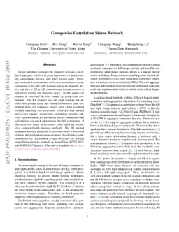 Group-wise Correlation Stereo Network