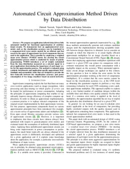 Automated Circuit Approximation Method Driven by Data Distribution