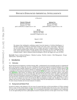 Physics Enhanced Artificial Intelligence