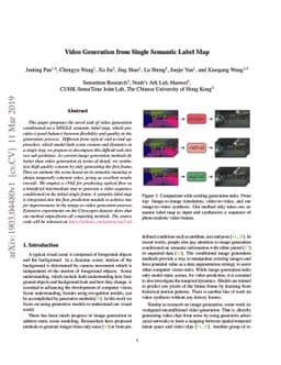 Video Generation from Single Semantic Label Map