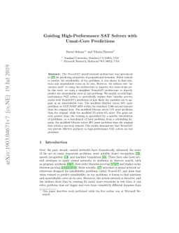 Guiding High-Performance SAT Solvers with Unsat-Core Predictions