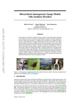 Hierarchical Autoregressive Image Models with Auxiliary Decoders