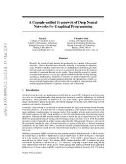 A Capsule-unified Framework of Deep Neural Networks for Graphical
  Programming
