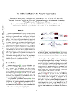 An End-to-End Network for Panoptic Segmentation