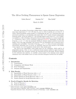 The All-or-Nothing Phenomenon in Sparse Linear Regression