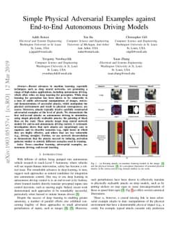 Simple Physical Adversarial Examples against End-to-End Autonomous
  Driving Models