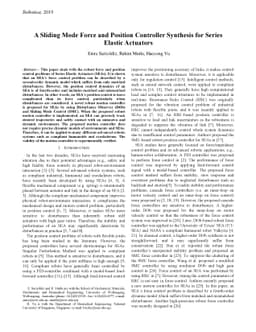 A Sliding Mode Force and Position Controller Synthesis for Series
  Elastic Actuators