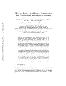 CIA-Net: Robust Nuclei Instance Segmentation with Contour-aware
  Information Aggregation
