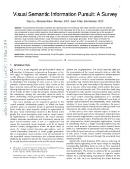 Visual Semantic Information Pursuit: A Survey