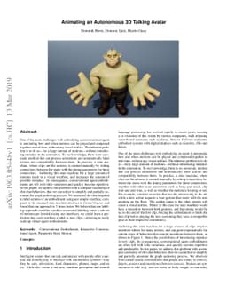 Animating an Autonomous 3D Talking Avatar