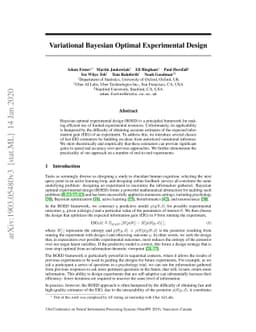 Variational Bayesian Optimal Experimental Design
