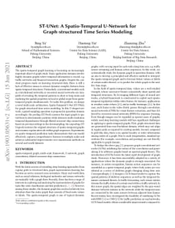 ST-UNet: A Spatio-Temporal U-Network for Graph-structured Time Series
  Modeling