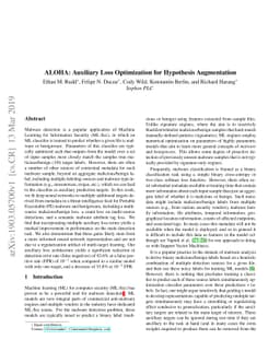 ALOHA: Auxiliary Loss Optimization for Hypothesis Augmentation