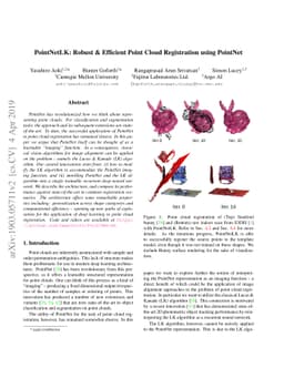 PointNetLK: Robust & Efficient Point Cloud Registration using PointNet