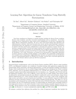 Learning Fast Algorithms for Linear Transforms Using Butterfly
  Factorizations