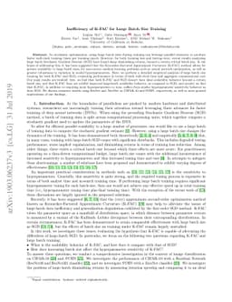 Inefficiency of K-FAC for Large Batch Size Training
