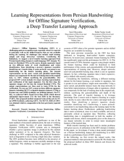 Learning Representations from Persian Handwriting for Offline Signature
  Verification, a Deep Transfer Learning Approach