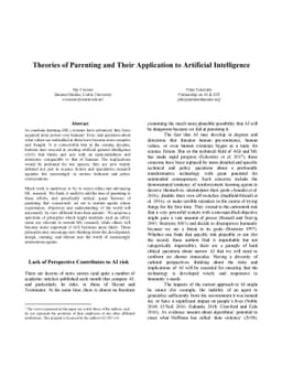 Theories of Parenting and their Application to Artificial Intelligence