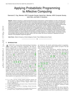 Applying Probabilistic Programming to Affective Computing