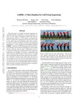 GolfDB: A Video Database for Golf Swing Sequencing