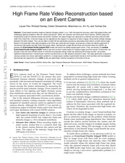 High Frame Rate Video Reconstruction based on an Event Camera