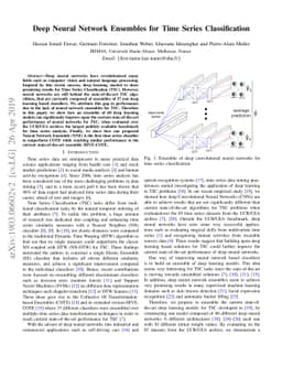 Deep Neural Network Ensembles for Time Series Classification