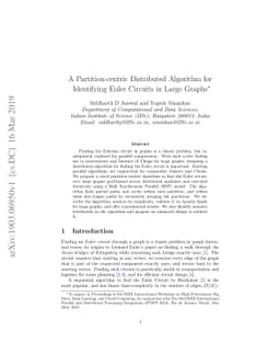 A Partition-centric Distributed Algorithm for Identifying Euler Circuits
  in Large Graphs