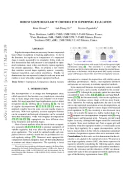 Robust Shape Regularity Criteria for Superpixel Evaluation