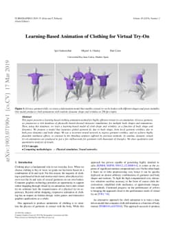 Learning-Based Animation of Clothing for Virtual Try-On