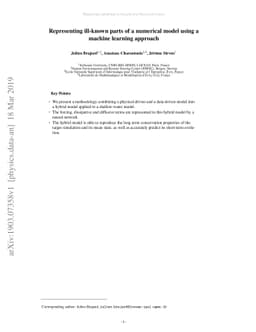 Representing ill-known parts of a numerical model using a machine
  learning approach