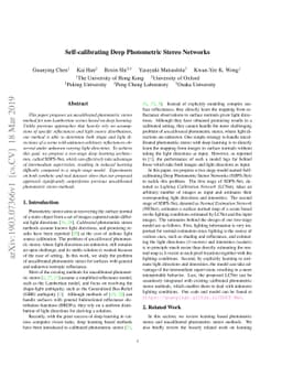 Self-calibrating Deep Photometric Stereo Networks