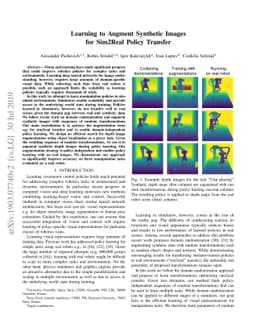 Learning to Augment Synthetic Images for Sim2Real Policy Transfer
