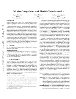 Pairwise Comparisons with Flexible Time-Dynamics