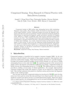 Compressed Sensing: From Research to Clinical Practice with Data-Driven
  Learning