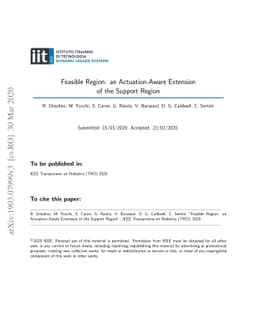Feasible Region: an Actuation-Aware Extension of the Support Region