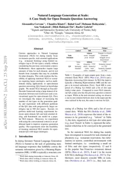 Natural Language Generation at Scale: A Case Study for Open Domain
  Question Answering