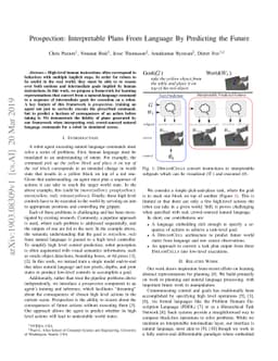 Prospection: Interpretable Plans From Language By Predicting the Future