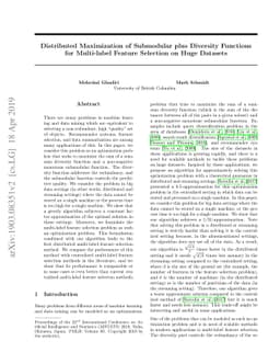 Distributed Maximization of Submodular plus Diversity Functions for
  Multi-label Feature Selection on Huge Datasets