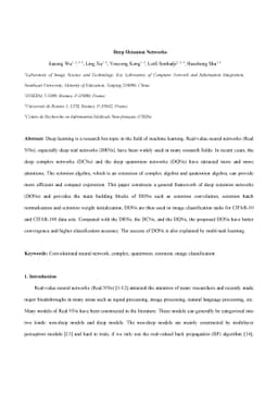 Deep Octonion Networks