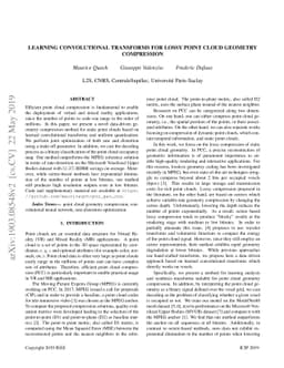 Learning Convolutional Transforms for Lossy Point Cloud Geometry
  Compression