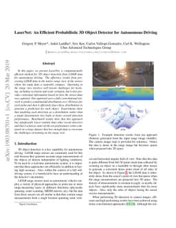 LaserNet: An Efficient Probabilistic 3D Object Detector for Autonomous
  Driving