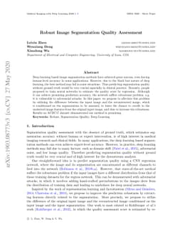 Robust Image Segmentation Quality Assessment