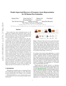 Weakly-Supervised Discovery of Geometry-Aware Representation for 3D
  Human Pose Estimation