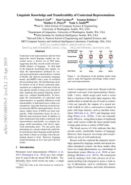Linguistic Knowledge and Transferability of Contextual Representations