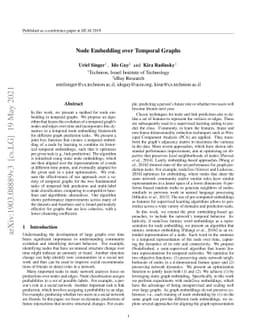 Node Embedding over Temporal Graphs