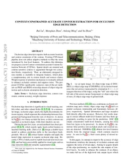 Context-Constrained Accurate Contour Extraction for Occlusion Edge
  Detection