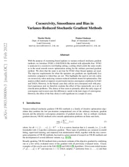 Cocoercivity, Smoothness and Bias in Variance-Reduced Stochastic
  Gradient Methods