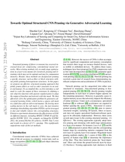 Towards Optimal Structured CNN Pruning via Generative Adversarial
  Learning